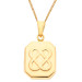 9ct Yellow Gold Embossed Celtic Knot Rectangle Locket