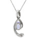 9ct White Gold Tanzanite Fancy Pendant