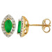 9ct Yellow & White Gold 0.30ct Emerald Earrings
