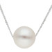 Sterling Silver Sliding Cultured Pearl Pendant Necklace