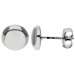 18ct White Gold Half Ball Stud Earrings
