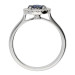 18ct White Gold Sapphire & Diamond Dress Ring