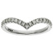 Platinum 0.28ct Diamond Wishbone Half Eternity Ring