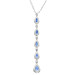 9ct White Gold Diamond & Sapphire Necklace
