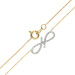 9ct Yellow Gold Diamond Infinity Necklace