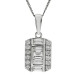 18ct White Gold Diamond Deco Pendant