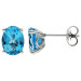 9ct White Gold Topaz Earrings
