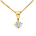 18ct Yellow Gold 0.15ct Diamond Solitaire Pendant