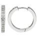 9ct White Gold 0.50ct Diamond Hoop Earrings