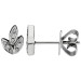 18ct White Gold & Diamond Barleycorn Stud Earrings