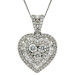 18ct White Gold 1.40ct Diamond Heart Cluster Pendant 