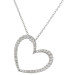 18ct White Gold Diamond Heart Pendant
