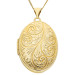 9ct Yellow Gold Oval Embossed Locket