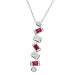 9ct White Gold Ruby Necklace