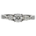 Platinum 1.00ct Diamond Three Stone Ring