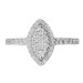 9ct White Gold 0.50ct Diamond Navette Cluster Ring