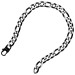 Men's Black Plated Stainless Steel 7mm Figaro Chain Bracelet