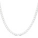 9ct White Gold 4.35mm Filed Flat Curb Chain 