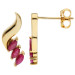 9ct Yellow Gold Ruby Fancy Stud Earrings