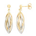 9ct Yellow & White Gold Drop Earrings