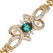 18ct Yellow Gold Diamond & Emerald Bracelet