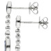 9ct White Gold Diamond & Sapphire Earrings