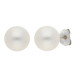 18ct White Gold 8mm Cultured Pearl Stud Earrings