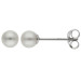 Sterling Silver White 5-5.5mm Cultured River Pearl Stud Earrings