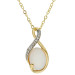 9ct Yellow Gold Opal & Diamond Infinity Drop Pendant