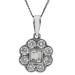 18ct White Gold Diamond Daisy Pendant