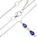 9ct White Gold Diamond & Sapphire Necklace