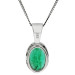 9ct White Gold 0.65ct Emerald Pendant 