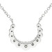 18ct White Gold Diamond Horseshoe Necklace