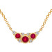 18ct Yellow Gold Ruby & Diamond Bouquet Necklace