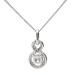18ct White Gold 0.35ct Diamond Cluster Pendant