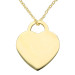 9ct Yellow Gold Heart Plaque Necklace - Free Engraving