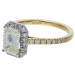 18ct Yellow Gold 1.52ct Diamond Halo Ring
