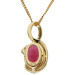 9ct Yellow Gold Diamond & Garnet Pendant