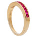 9ct Yellow Gold Channel Set Ruby Half Eternity Ring