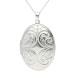 Silver Large Oval Detailed Locket