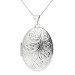 Sterling Silver 2.50cm Classic Oval Patterned Locket