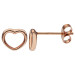 9ct Rose Gold Heart Earrings