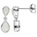 9ct White Gold 0.50ct Opal Earrings