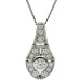 18ct White Gold Diamond Heirloom Pendant