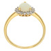 18ct Yellow Gold Opal & Diamond Pear Shape Halo Cluster Ring