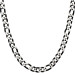 Men's Black Plated Stainless Steel 7mm Figaro Necklace Chain