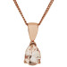 9ct Rose Gold 7mm Morganite Solitaire Pear Shape Pendant 