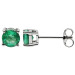 9ct White Gold 0.95ct Emerald Earrings 
