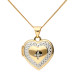 9ct Yellow & White Gold Diamond Heart Locket