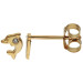 9ct Yellow Gold Dolphin CZ Stud Earrings